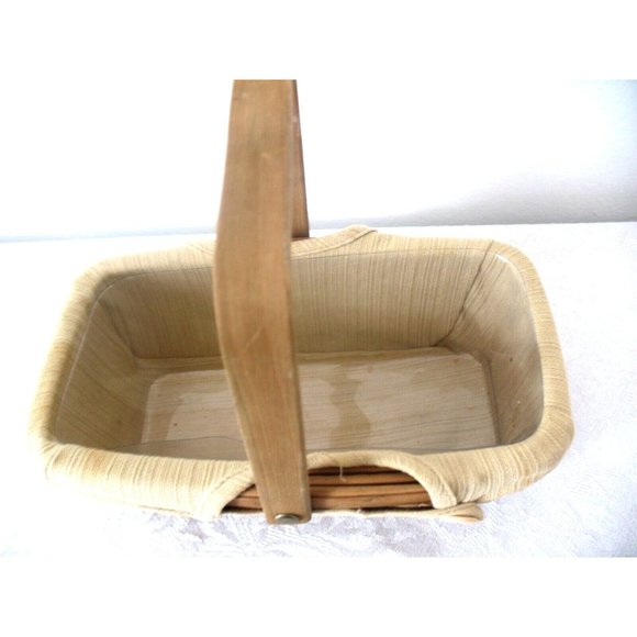 Taskets Renaissance 11" Square Basket with Cloth Liner and Plastic Protector - Picture 4 of 4